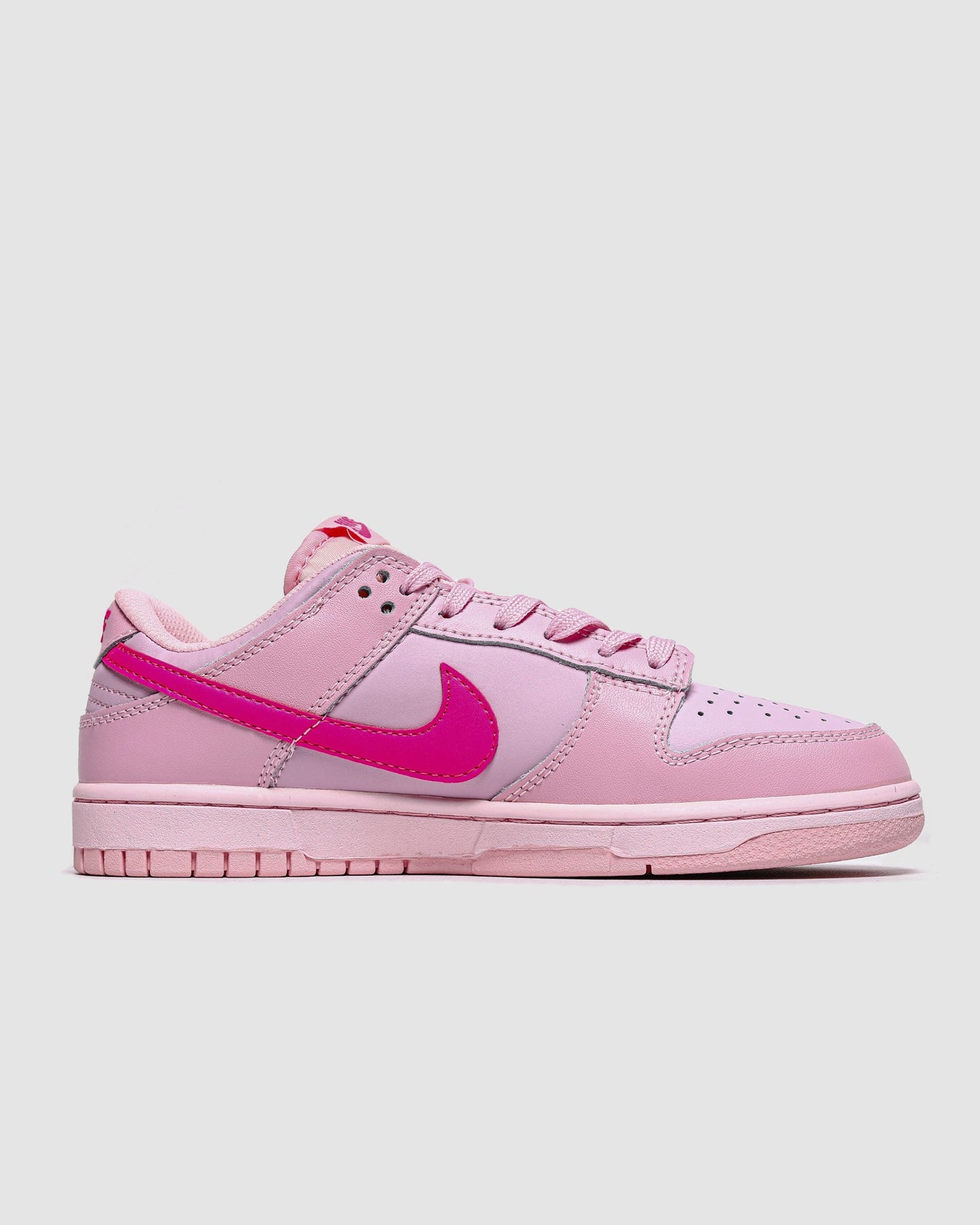 nike dunk low triple pink - rosa