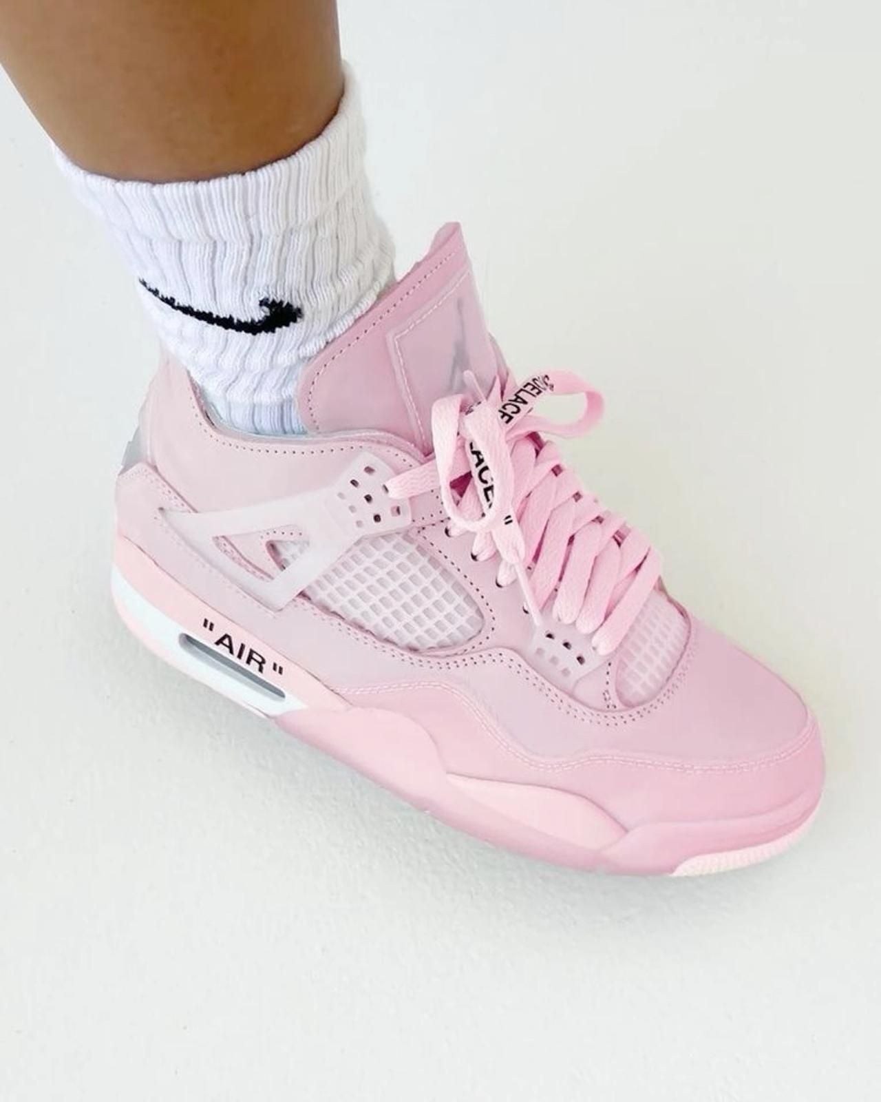 air jordan 4 x off white sail rosado