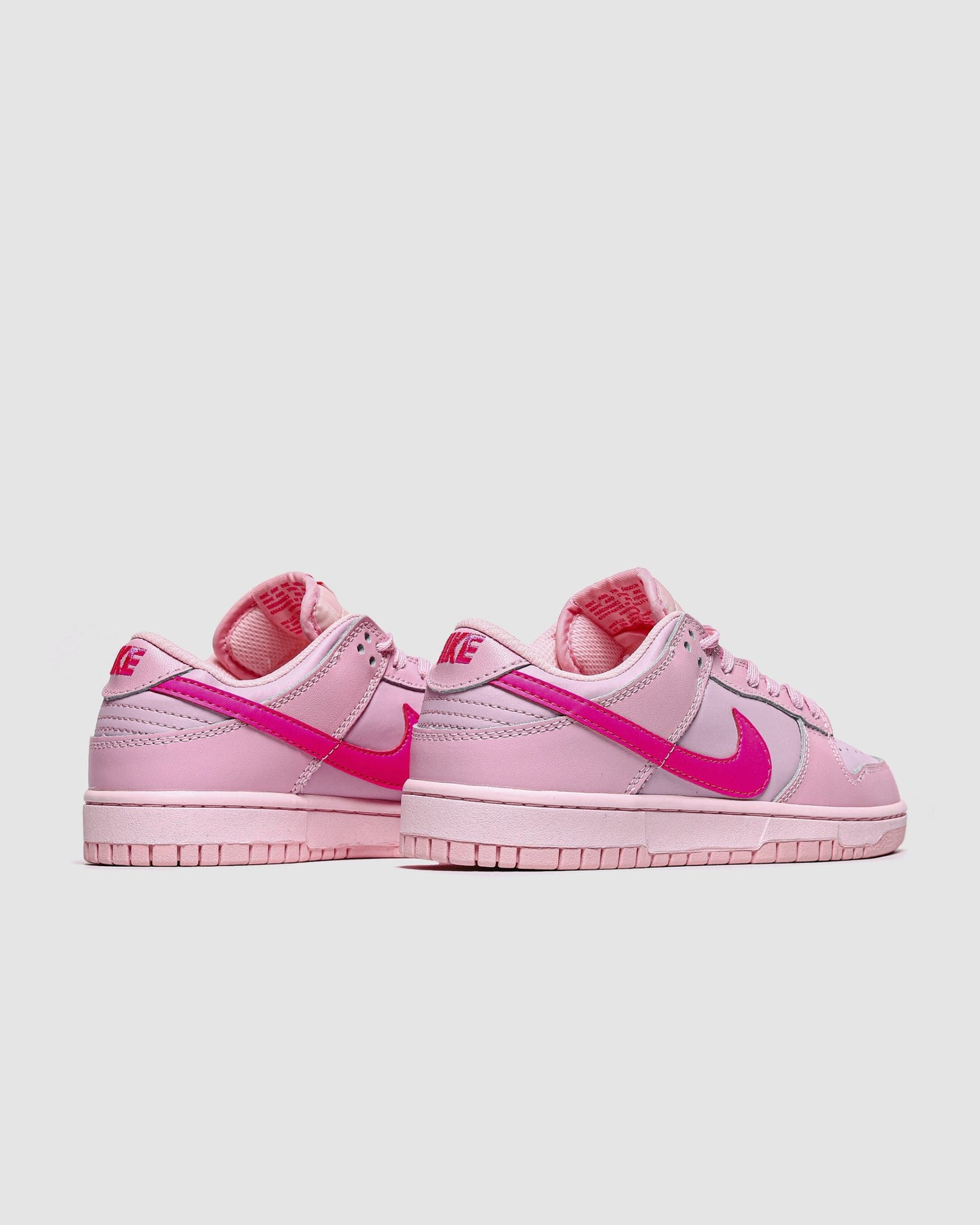 nike dunk low triple pink - rosa