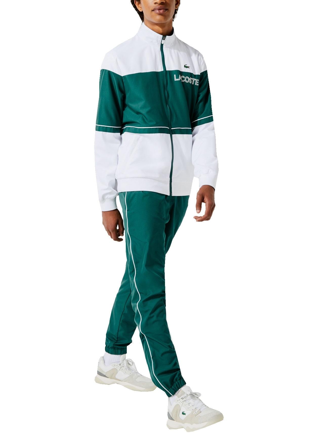 chándal lacoste sport color block verde hombre