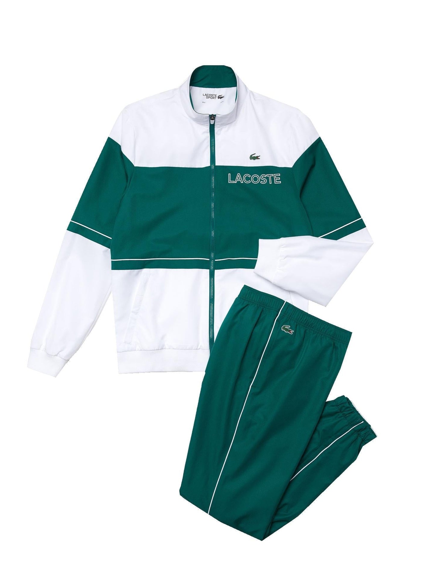 chándal lacoste sport color block verde hombre